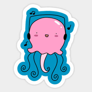 Jellyfish Headphones Sticker